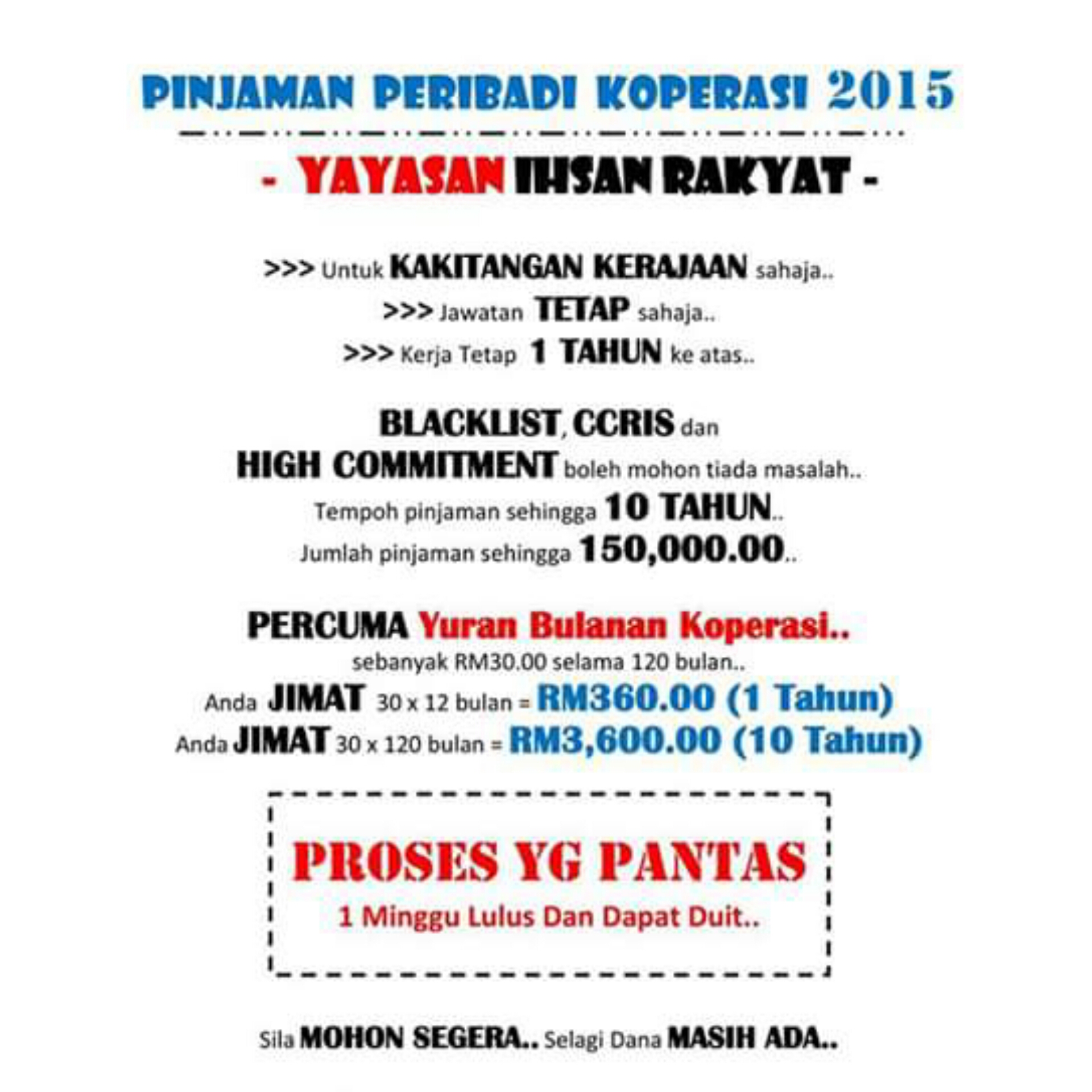 PiNJAMAN PERIBADI KOOP YAYASAN ISHAN RAKYAT ,PROSES 